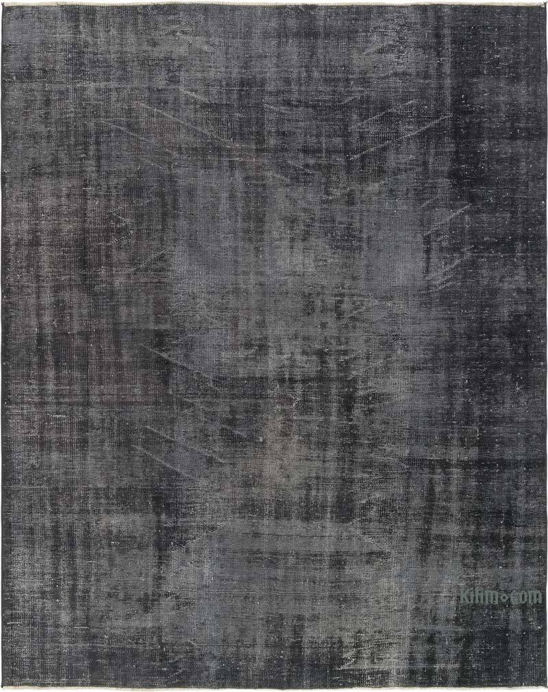 Over-dyed Vintage Hand-Knotted Turkish Rug - 7' 1" x 8' 10" (85" x 106") - K0081855