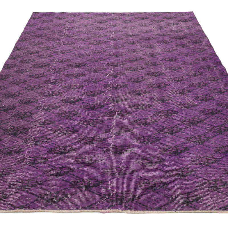Over-dyed Vintage Hand-Knotted Turkish Rug - 5'  x 8' 6" (60" x 102") - K0081860