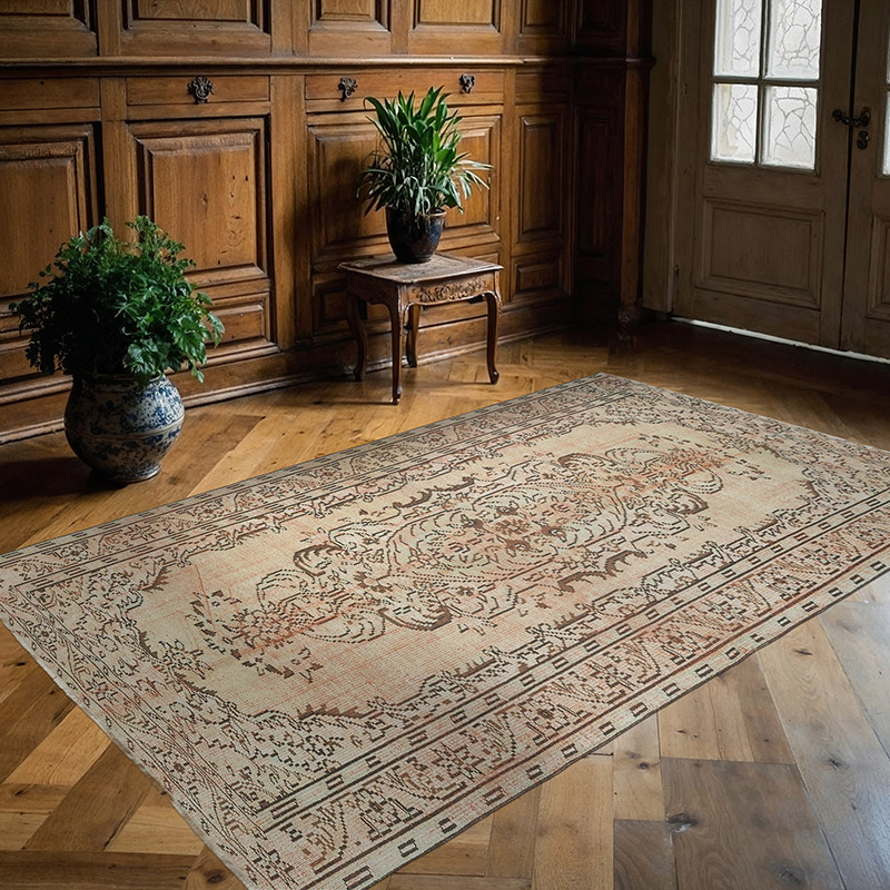 Vintage Turkish Hand-Knotted Rug - 5' 6" x 8' 7" (66" x 103") - K0081861