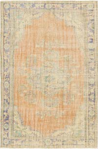 Vintage Turkish Hand-Knotted Rug - 6' 1" x 9' 2" (73" x 110")