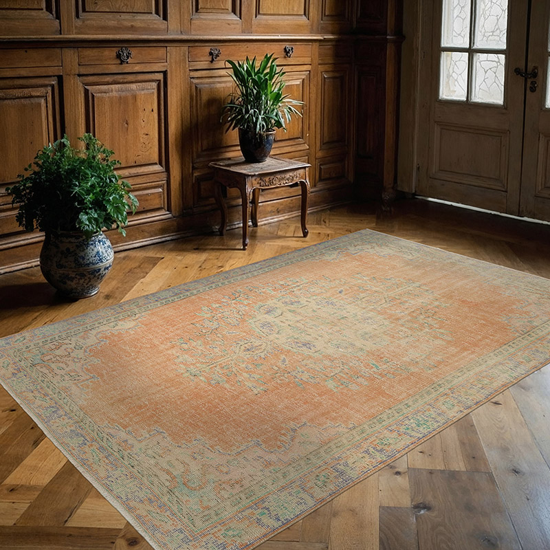Vintage Turkish Hand-Knotted Rug - 5' 9" x 8' 5" (69" x 101") - K0081867