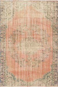 Vintage Turkish Hand-Knotted Rug - 5' 8" x 8' 2" (68" x 98")