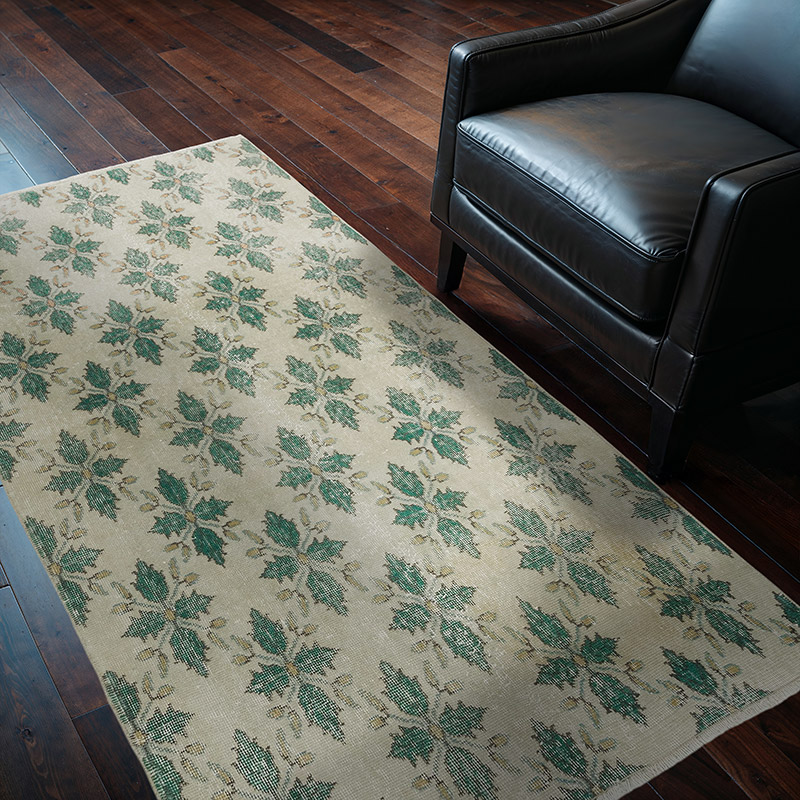 Alfombra Vintage Turca Anudada a Mano - 118 cm x 203 cm - K0081872