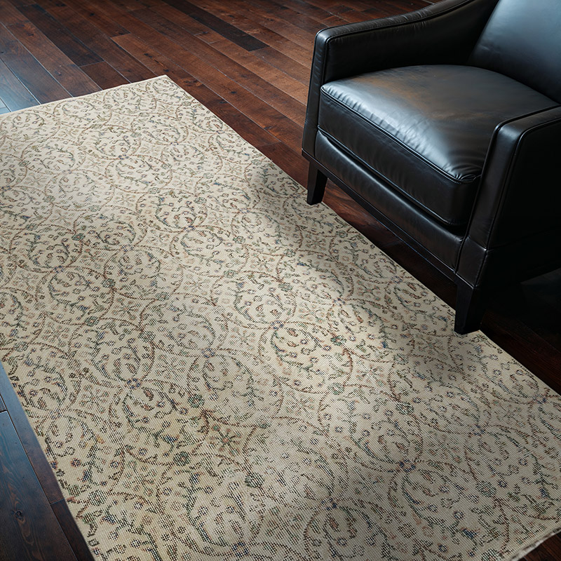 Vintage Turkish Hand-Knotted Rug - 3' 10" x 6' 11" (46" x 83") - K0081874