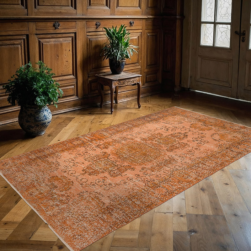 Over-dyed Vintage Hand-Knotted Turkish Rug - 4' 11" x 8' 6" (59" x 102") - K0081875