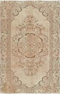 Alfombra Turca Vintage Sobre-teñida - 158 cm x 243 cm