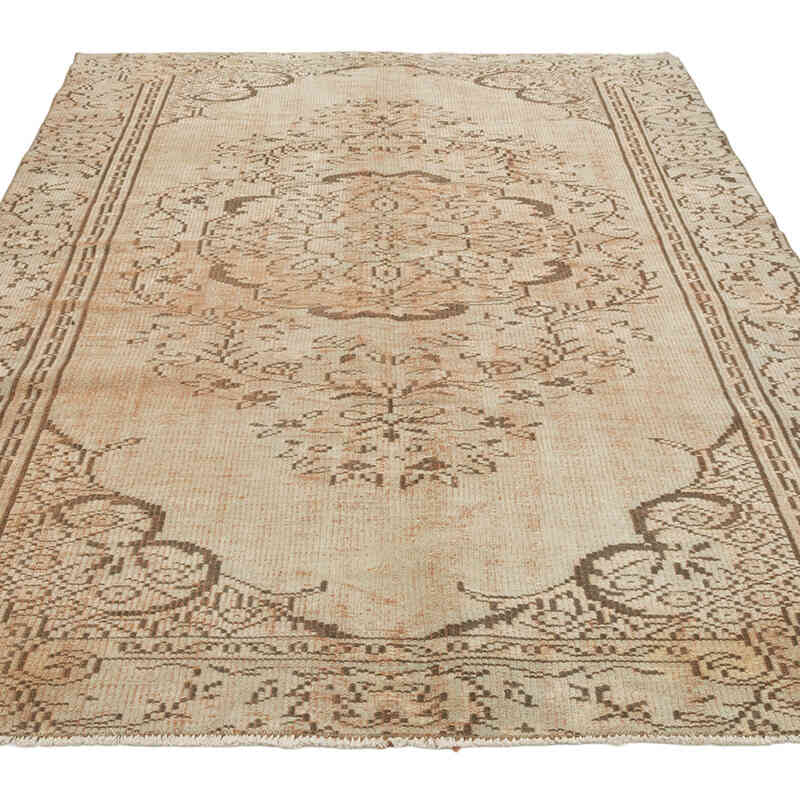 Over-dyed Vintage Hand-Knotted Turkish Rug - 5' 2" x 8'  (62" x 96") - K0081877