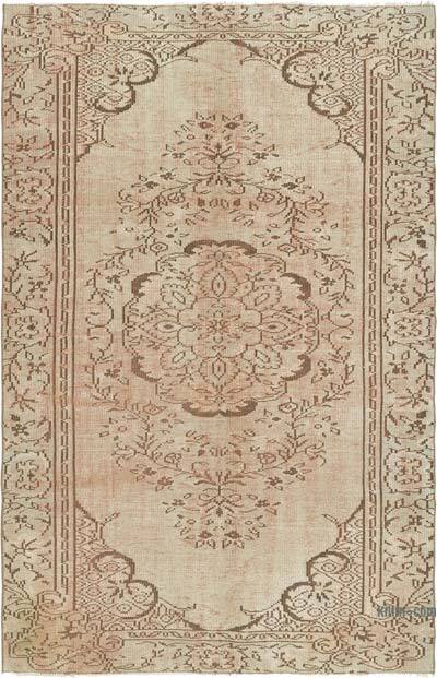 Alfombra Turca Vintage Sobre-teñida - 158 cm x 243 cm