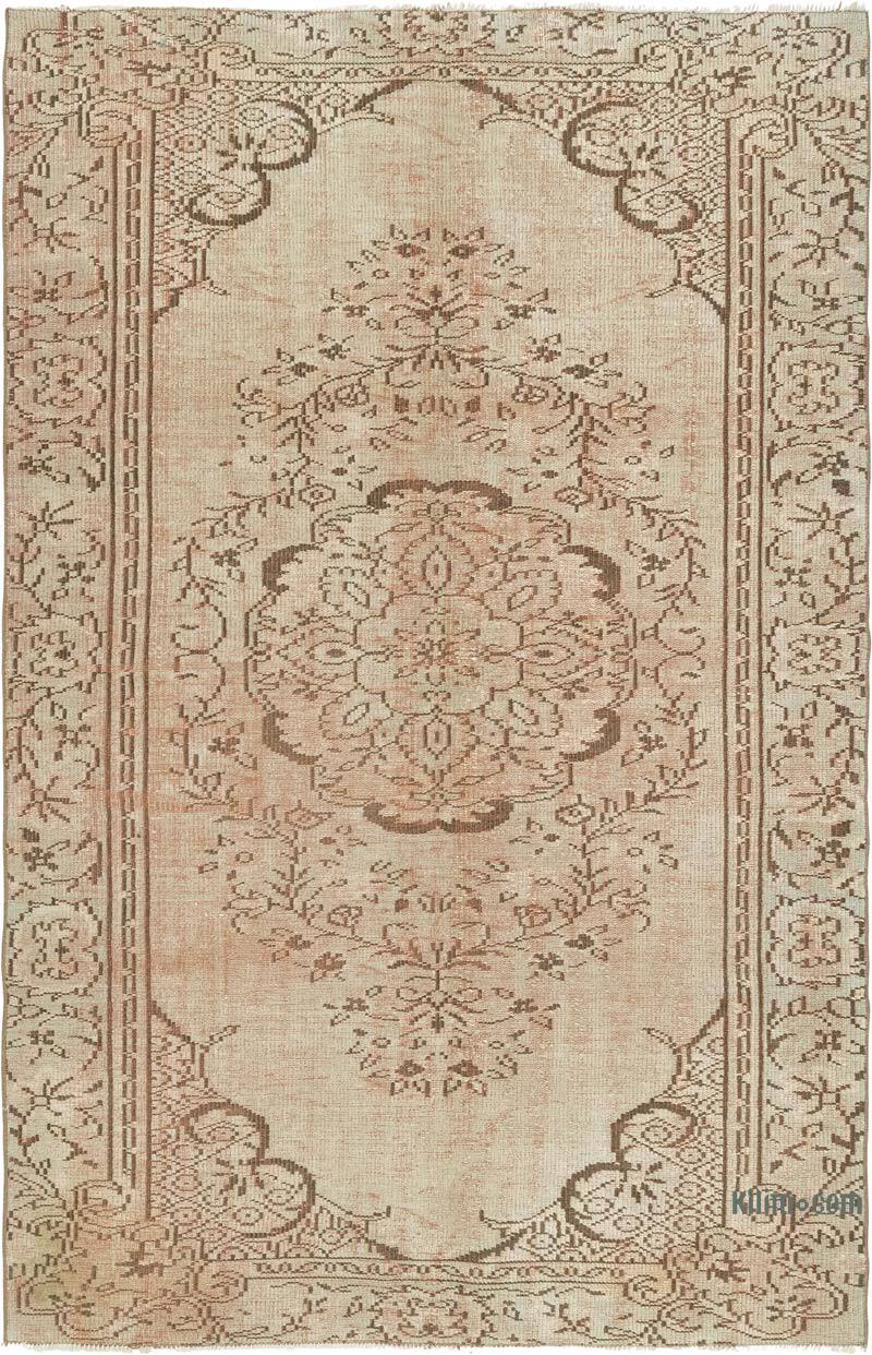 Over-dyed Vintage Hand-Knotted Turkish Rug - 5' 2" x 8'  (62" x 96") - K0081877