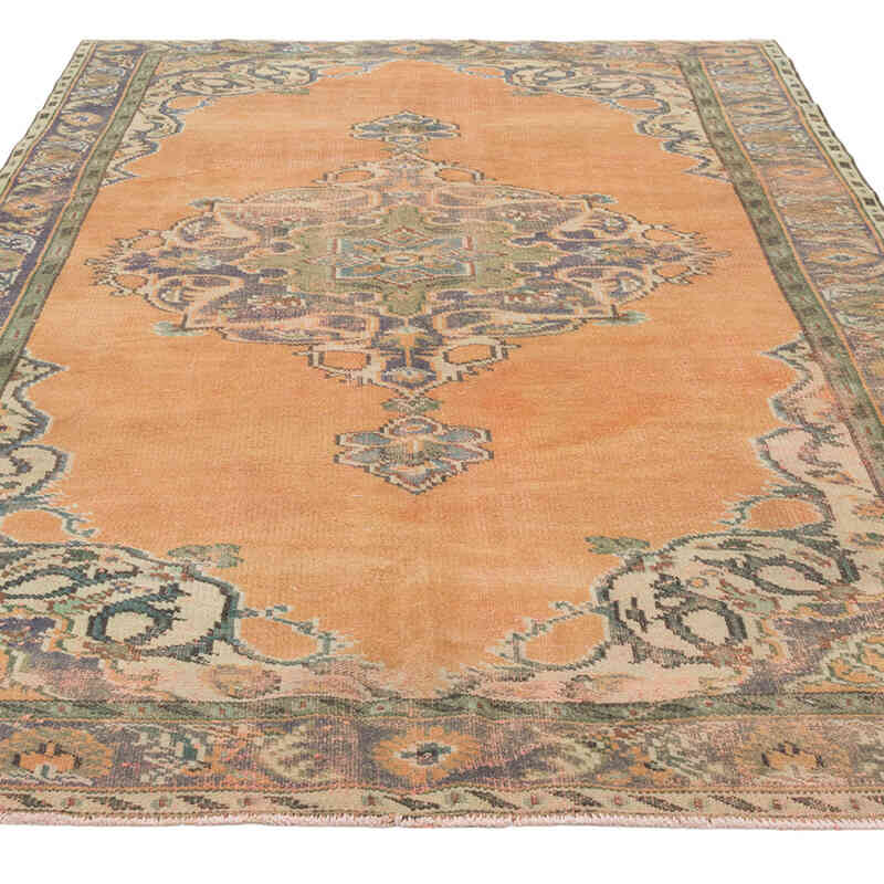 Vintage Turkish Hand-Knotted Rug - 5' 7" x 8' 7" (67" x 103") - K0081878