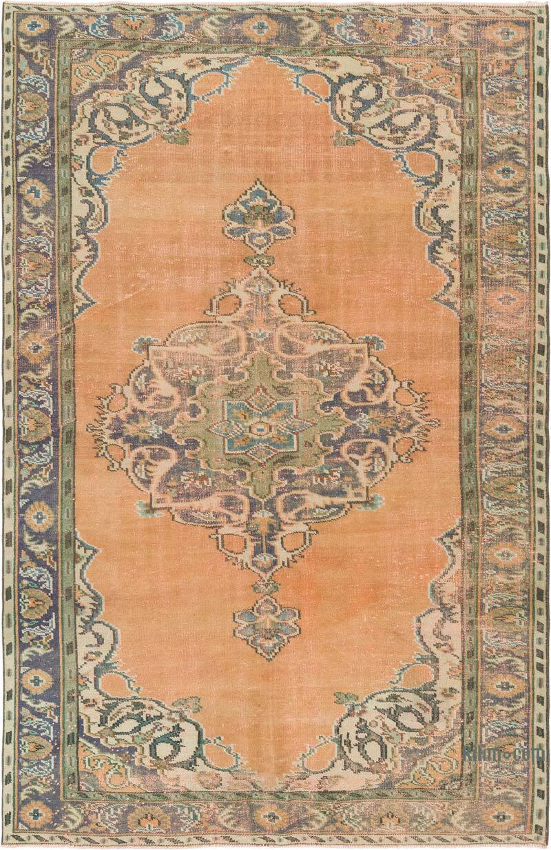 Vintage Turkish Hand-Knotted Rug - 5' 7" x 8' 7" (67" x 103") - K0081878