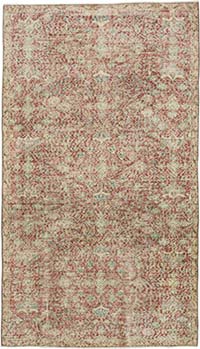 Alfombra Vintage Turca Anudada a Mano - 123 cm x 214 cm