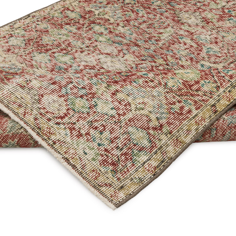 Alfombra Vintage Turca Anudada a Mano - 123 cm x 214 cm - K0081879