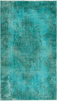 Over-dyed Vintage Hand-Knotted Turkish Rug - 3' 10" x 6' 8" (46" x 80")