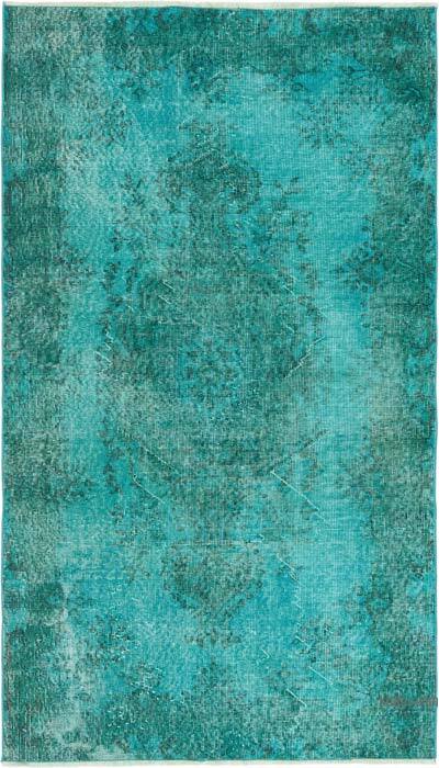 Alfombra Turca Vintage Sobre-teñida - 116 cm x 203 cm