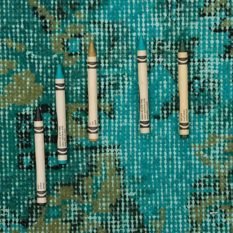 Alfombra Turca Vintage Sobre-teñida - 115 cm x 221 cm - K0081881