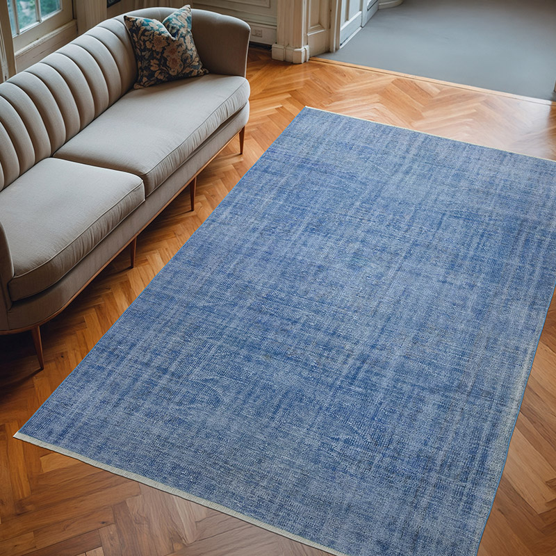 Over-dyed Vintage Hand-Knotted Turkish Rug - 5' 10" x 8' 10" (70" x 106") - K0081884
