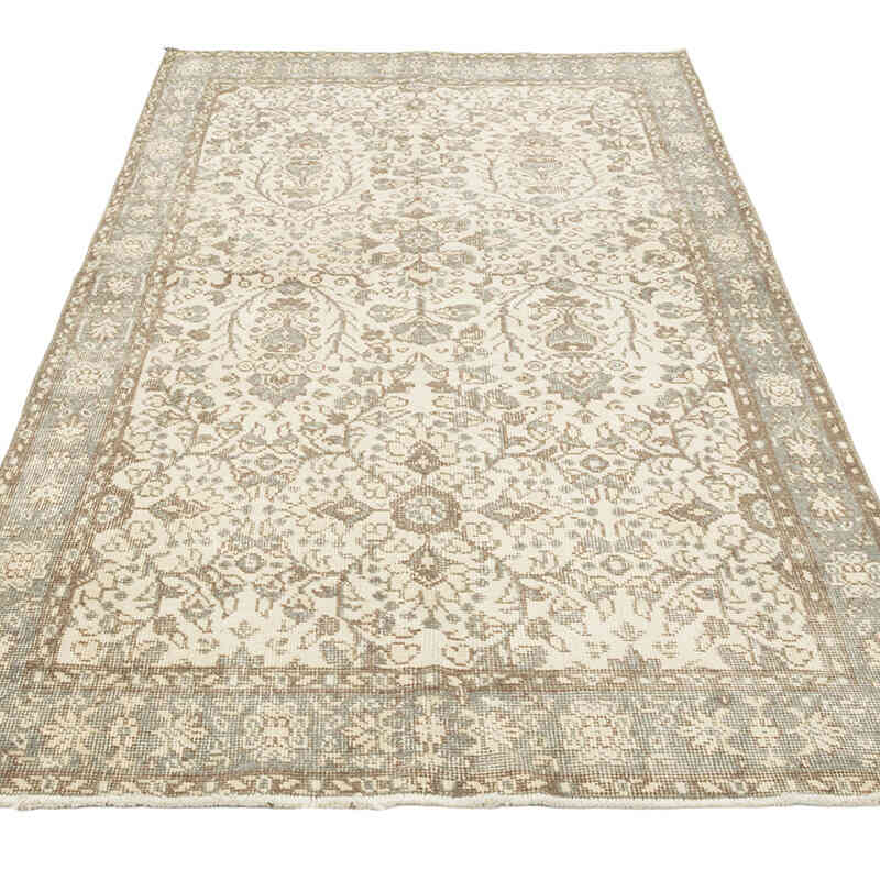 Alfombra Vintage Turca Anudada a Mano - 110 cm x 207 cm - K0081893