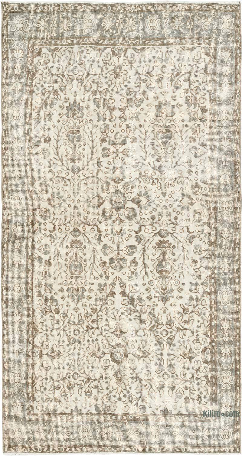 Alfombra Vintage Turca Anudada a Mano - 110 cm x 207 cm - K0081893