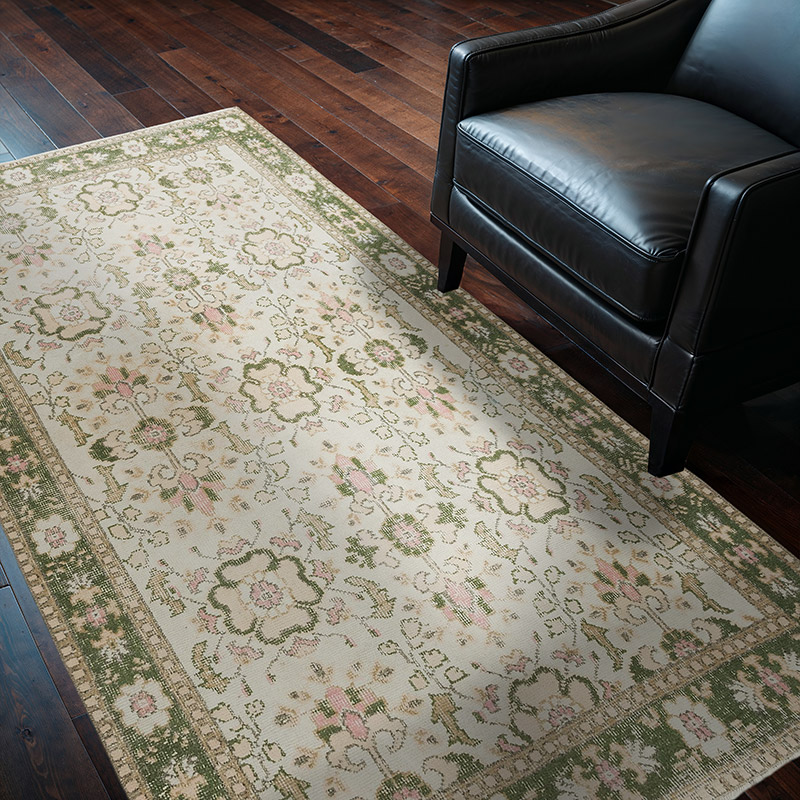 Alfombra Vintage Turca Anudada a Mano - 120 cm x 210 cm - K0081894