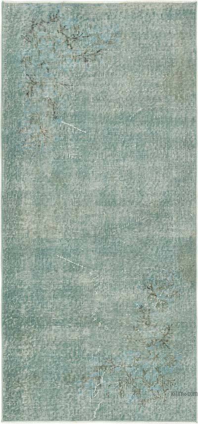 Alfombra Turca Vintage Sobre-teñida - 85 cm x 181 cm