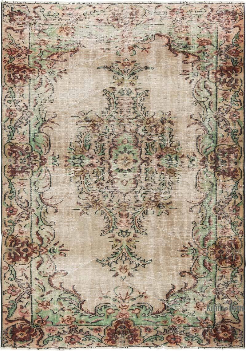 Vintage Turkish Hand-Knotted Rug - 6' 1" x 8' 7" (73" x 103") - K0081901