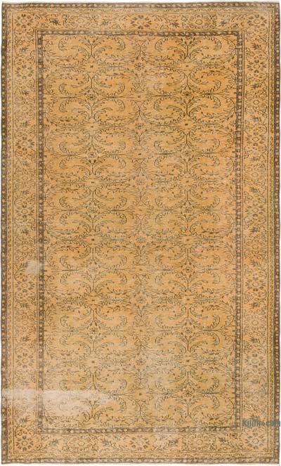 Over-dyed Vintage Hand-Knotted Turkish Rug - 6' 1" x 10'  (73" x 120")