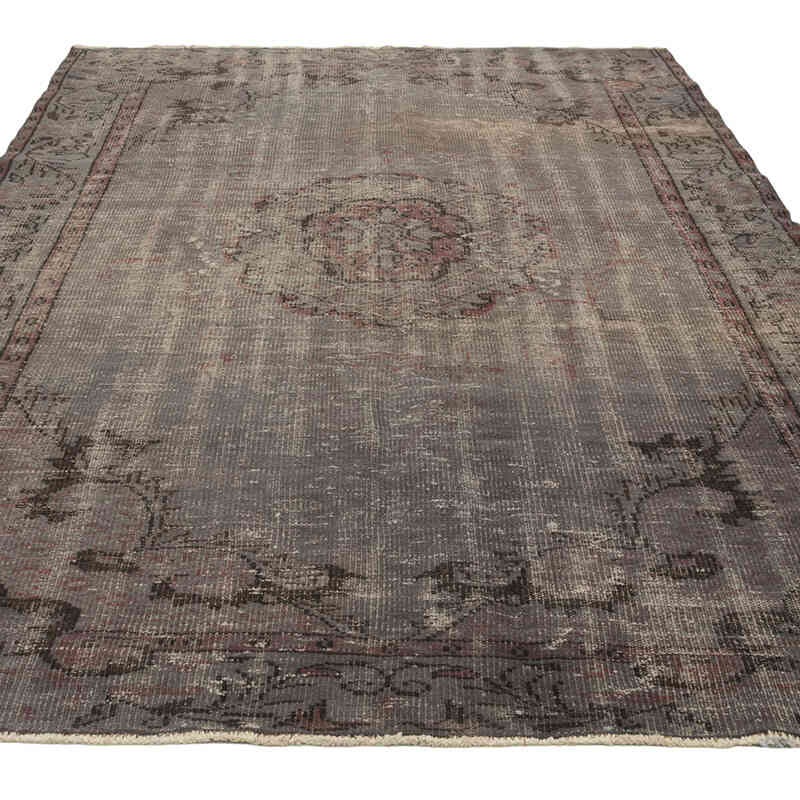 Over-dyed Vintage Hand-Knotted Turkish Rug - 5' 11" x 8' 11" (71" x 107") - K0081906