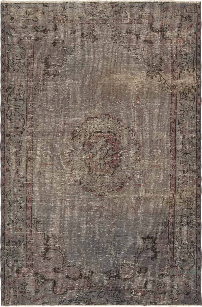 Over-dyed Vintage Hand-Knotted Turkish Rug - 5' 11" x 8' 11" (71" x 107") - K0081906