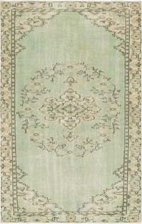 Vintage Turkish Hand-Knotted Rug - 5' 10" x 9'  (70" x 108")