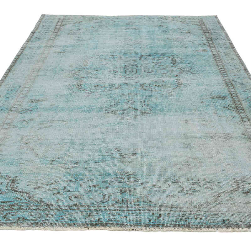 Over-dyed Vintage Hand-Knotted Turkish Rug - 5' 3" x 9' 3" (63" x 111") - K0081909