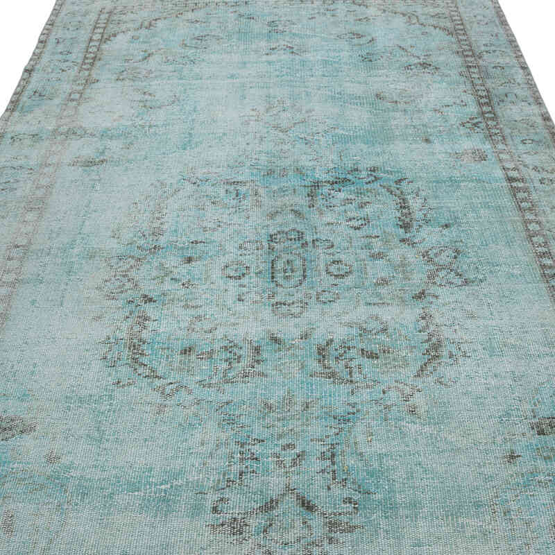 Over-dyed Vintage Hand-Knotted Turkish Rug - 5' 3" x 9' 3" (63" x 111") - K0081909