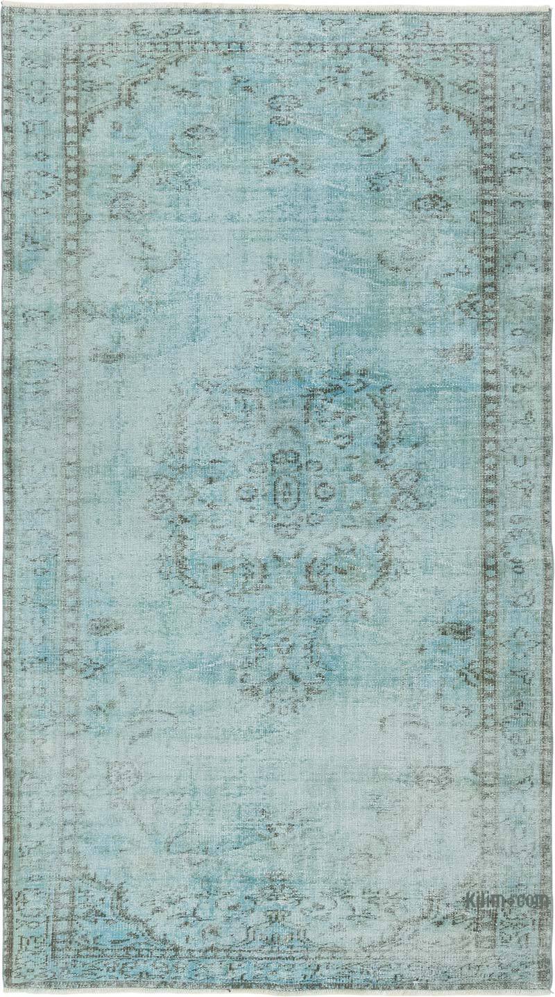 Over-dyed Vintage Hand-Knotted Turkish Rug - 5' 3" x 9' 3" (63" x 111") - K0081909