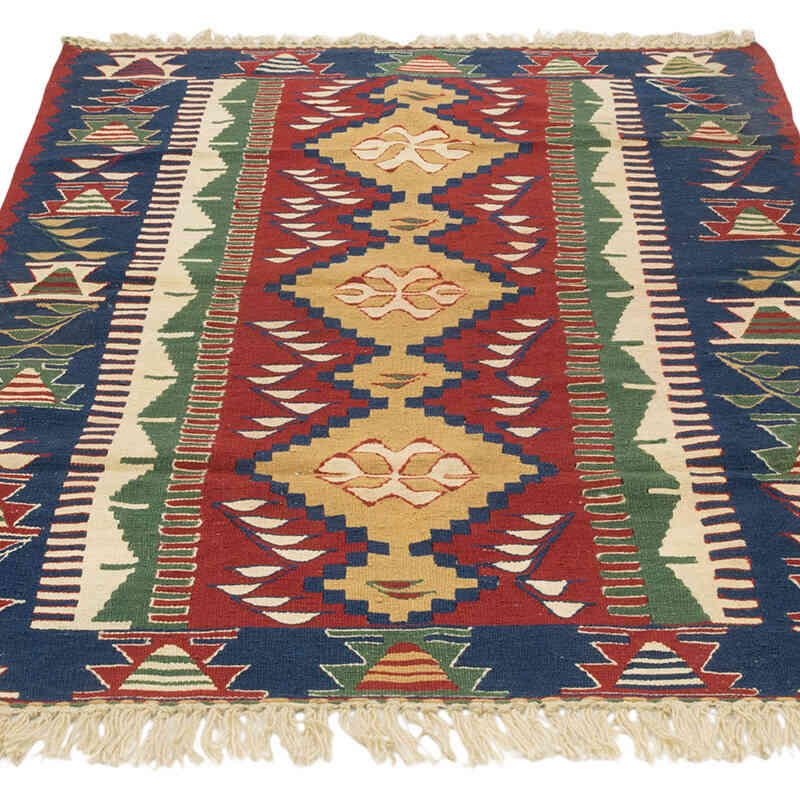 New Handwoven Turkish Kilim Rug - 3' 9" x 5' 7" (45" x 67") - K0081914