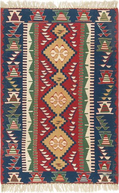 New Handwoven Turkish Kilim Rug - 3' 9" x 5' 7" (45" x 67")