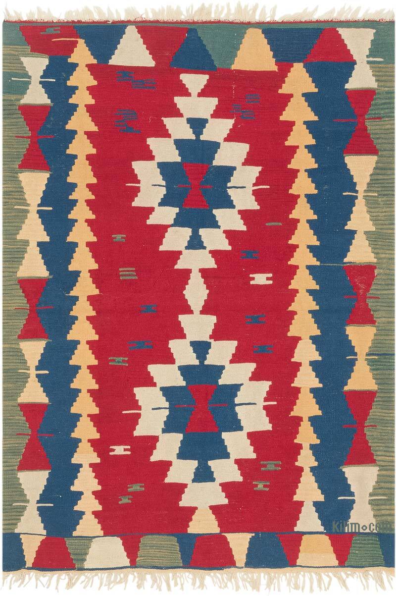 Yeni Kök Boya El Dokuma Kilim - 122 cm x 173 cm - K0081916