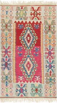 New Handwoven Turkish Kilim Rug - 3' 9" x 6' 3" (45" x 75")