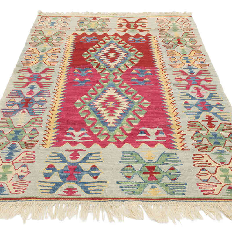 New Handwoven Turkish Kilim Rug - 3' 9" x 6' 3" (45" x 75") - K0081921