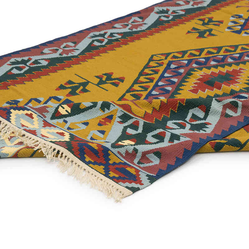 New Handwoven Turkish Kilim Rug - 5' 1" x 7' 9" (61" x 93") - K0081924