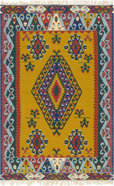 Nueva Alfombra Turca Kilim - 154 cm x 237 cm