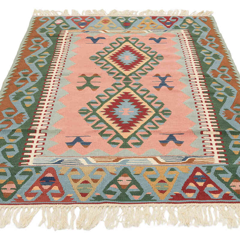 New Handwoven Turkish Kilim Rug - 3' 10" x 5' 9" (46" x 69") - K0081927