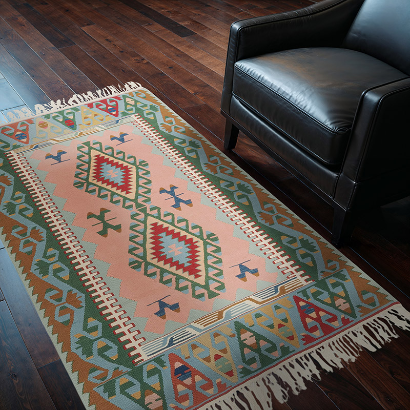 New Handwoven Turkish Kilim Rug - 3' 10" x 5' 9" (46" x 69") - K0081927