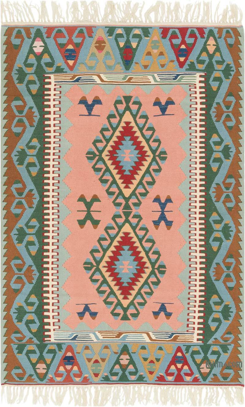 New Handwoven Turkish Kilim Rug - 3' 10" x 5' 9" (46" x 69") - K0081927