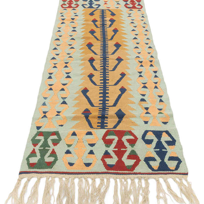 New Handwoven Turkish Kilim Rug - 2' 2" x 5' 9" (26" x 69") - K0081930