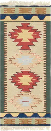 New Handwoven Turkish Kilim Rug - 2' 4" x 5' 8" (28" x 68")
