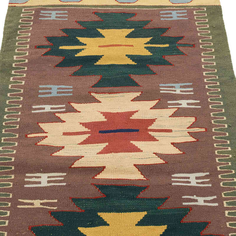 New Handwoven Turkish Kilim Rug - 2' 5" x 5' 7" (29" x 67") - K0081937