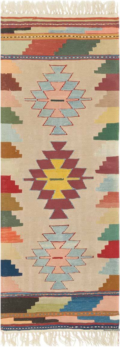 New Handwoven Turkish Kilim Rug - 2' 2" x 5' 7" (26" x 67")