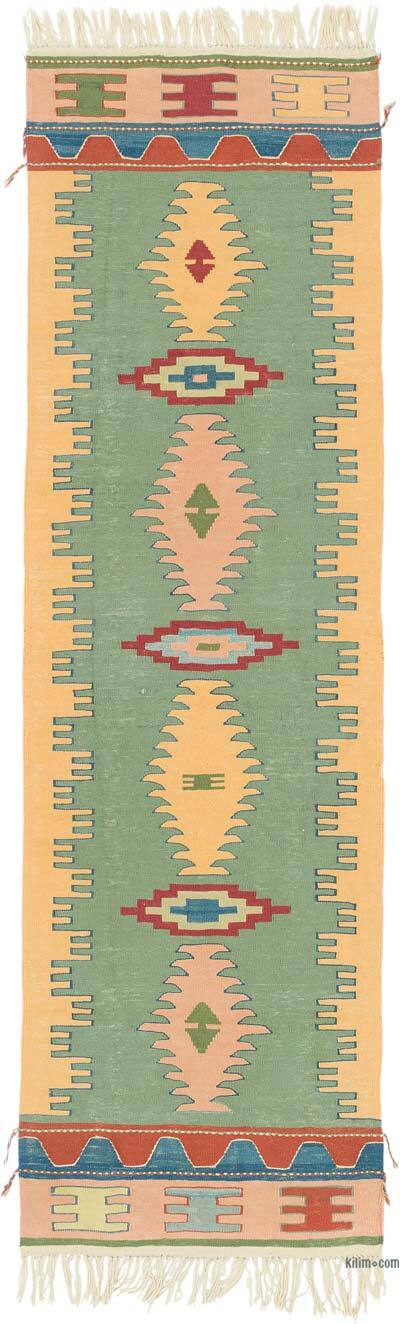 New Handwoven Turkish Kilim Rug - 2' 8" x 8' 8" (32" x 104")