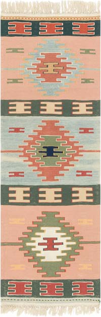 New Handwoven Turkish Kilim Rug - 1' 11" x 5' 8" (23" x 68")