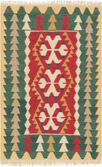 New Handwoven Turkish Kilim Rug - 4'  x 6' 2" (48" x 74")